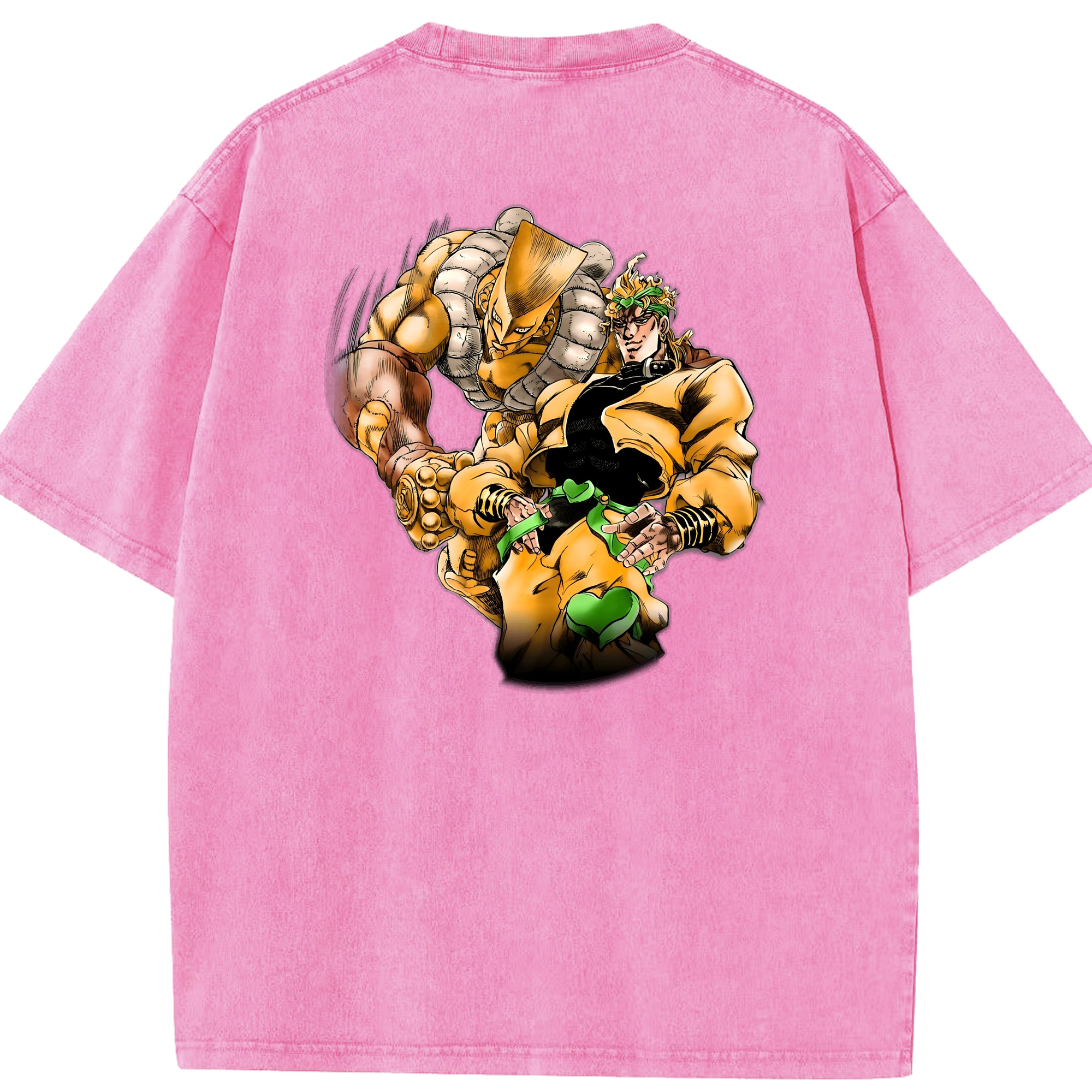 （画像用） ジョジョの奇妙な冒険 ディオ?ブランドー JoJo's Bizarre Adventure Dio Brando 綿100% ヴィンテージ風 半袖Tシャツ（背面プリント）
